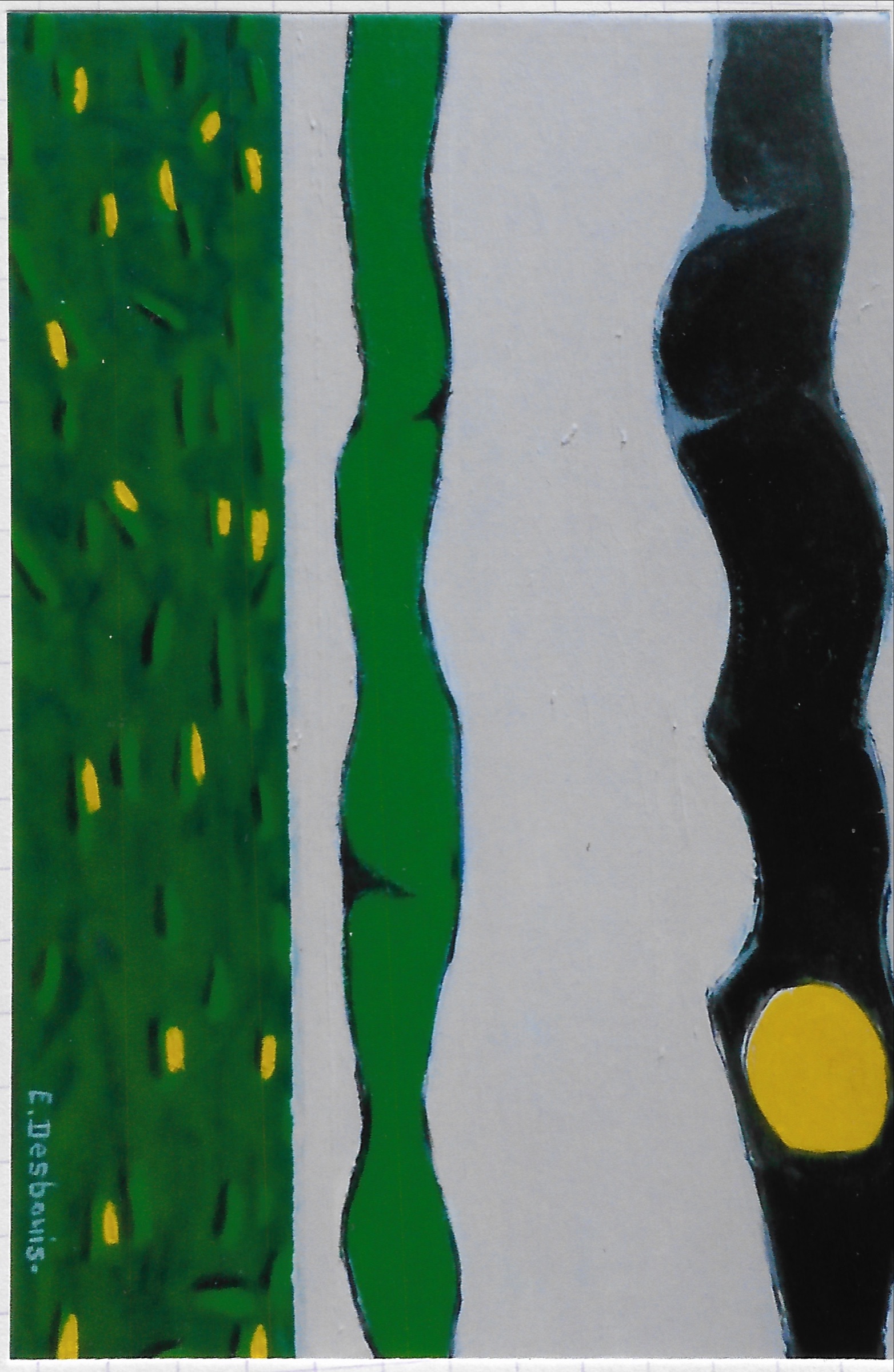 Paysage 2 nuages, soleil