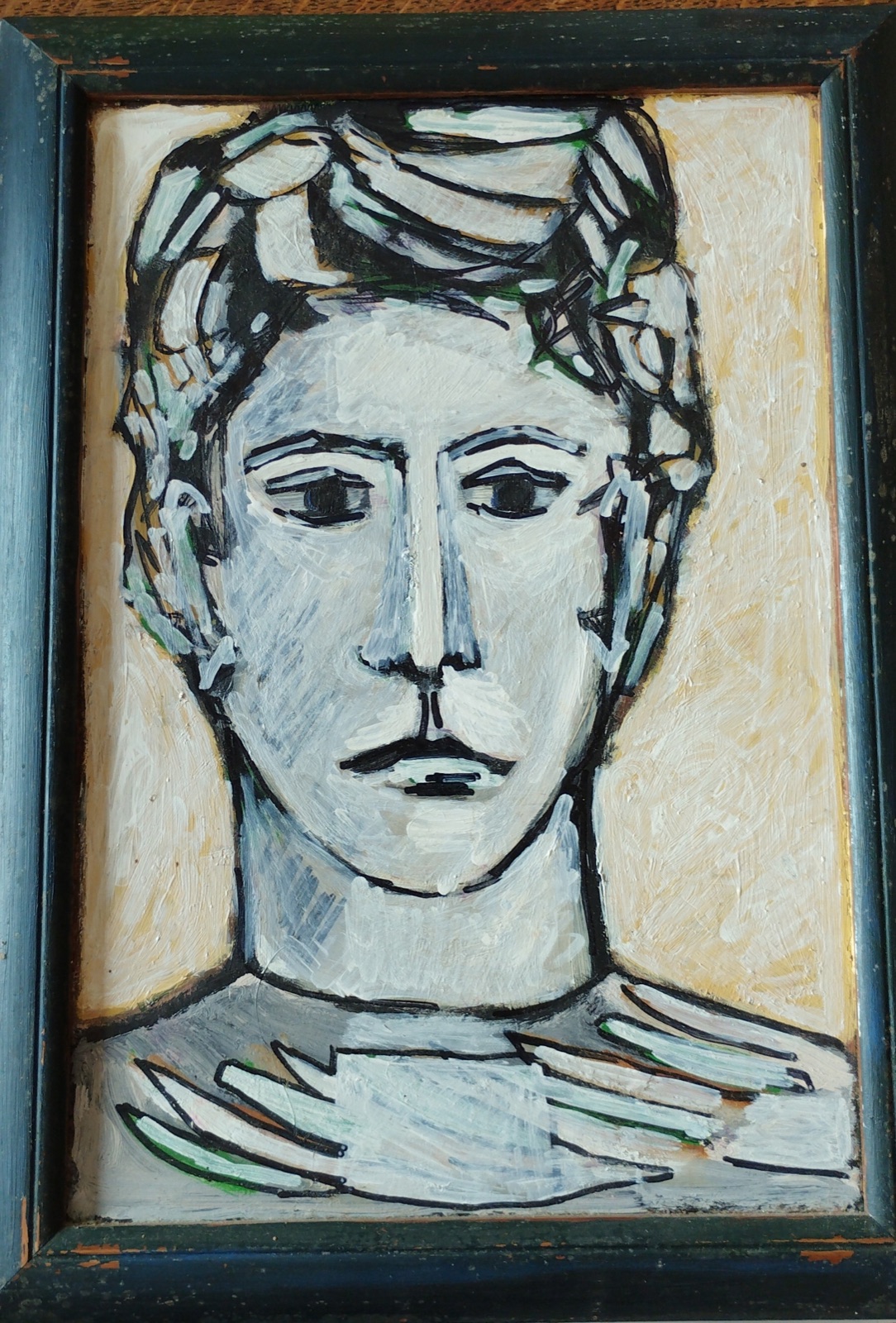 Portrait homme noir et blanc.